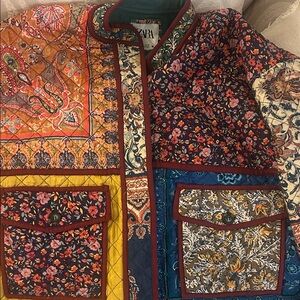 Zara Colorful Floral Patchwork Jacket